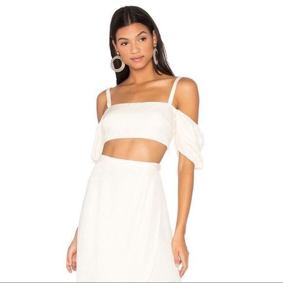 REVOLVE Tops - Revolve LPA Cream Off Shoulder Crop Top Sz Medium, $146 MSRP